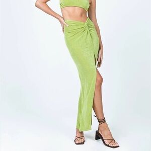 Princess Polly Karley Twist Skirt Green | Size 0